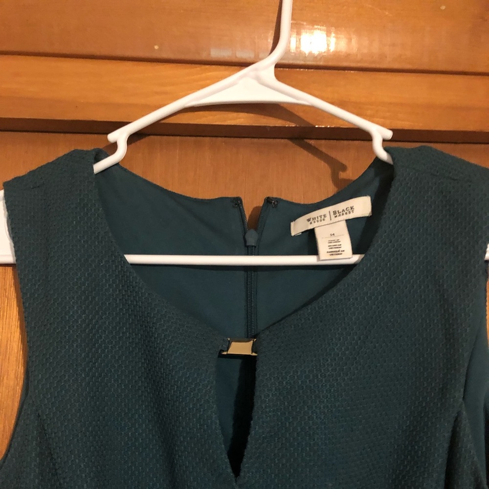 Whitehouse Blackmarket flair green dress